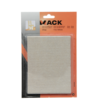 Mack 1047679 - super-vilt zelfklevend beige 112 x 150 mm 2st pcs | 12 stuks