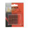 Mack 1048762 - super glijpastille zelfklevendbruin 25 x 25 mm 4 st pcs | 12 stuks