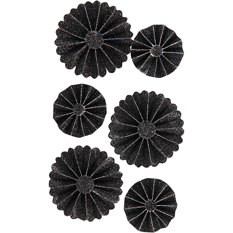 Https: www.cchobby.nl rosettes-d-35-50-mm-zwart-glitter-6-stuk-1-doos