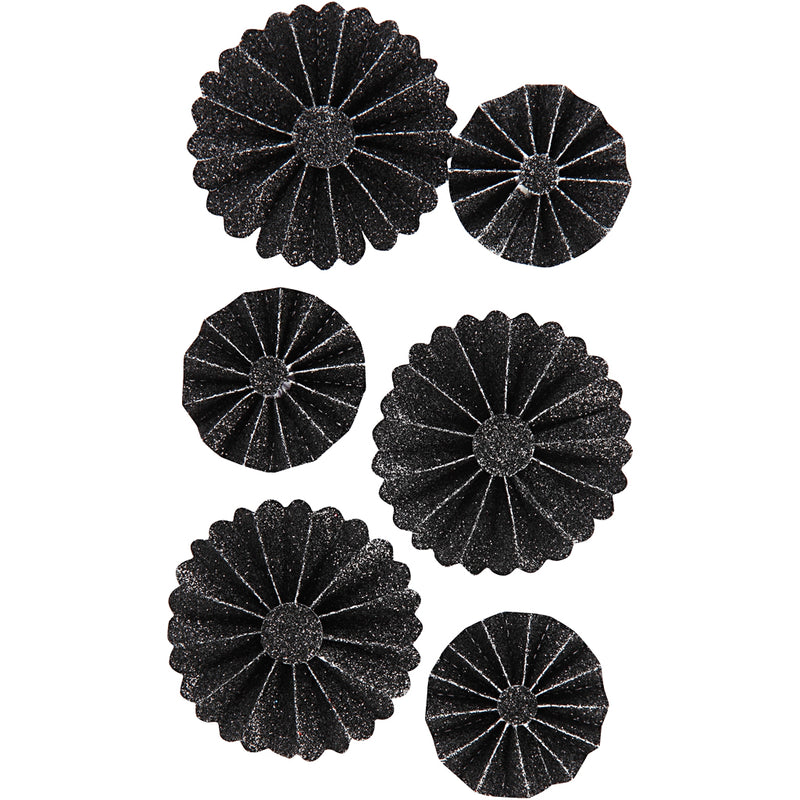 Https: www.cchobby.nl rosettes-d-35-50-mm-zwart-glitter-6-stuk-1-doos