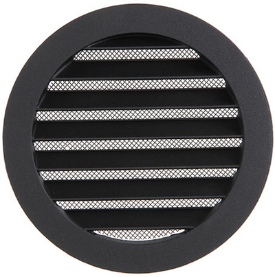 Renson 1061635 - inbouw rond schoepenr met gaas434r dia 160 ral 9005 zwart | 10 stuks