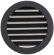 Renson 1061635 - inbouw rond schoepenr met gaas434r dia 160 ral 9005 zwart | 10 stuks