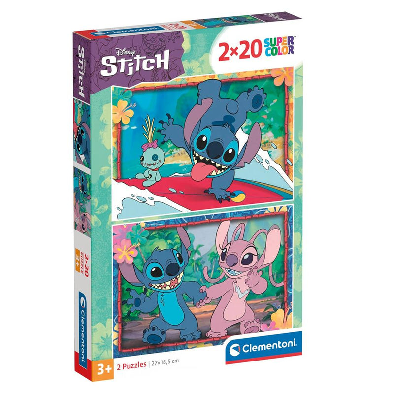 Clementoni puzzel - disney stitch 2 x 20 stukjes