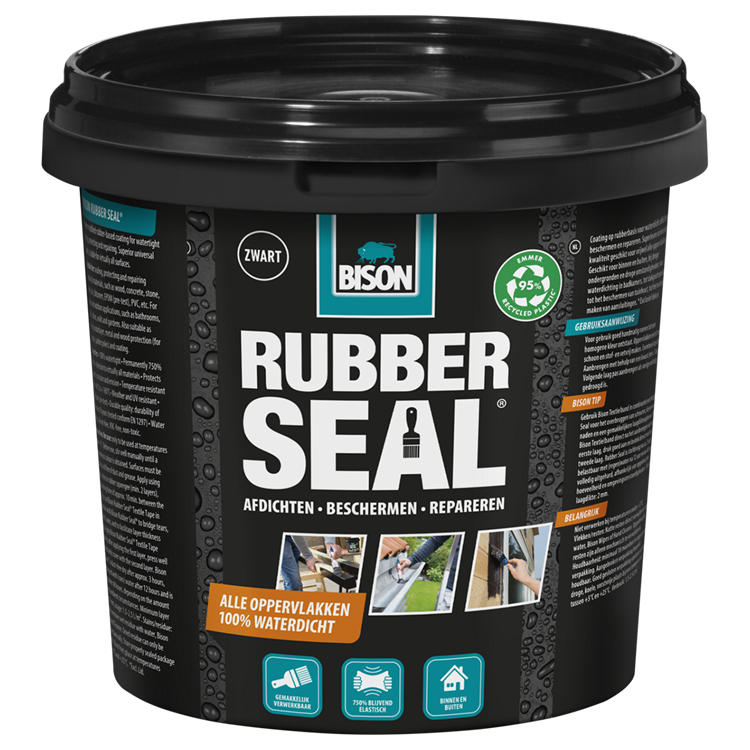 Bison rubber seal pot 750ml*6 nlfr - 6310093 - 6310093