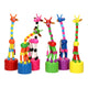 Playwood houten drukpop giraffe gekleurd