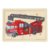 Playwood houten noppenpuzzel brandweer, 9st.