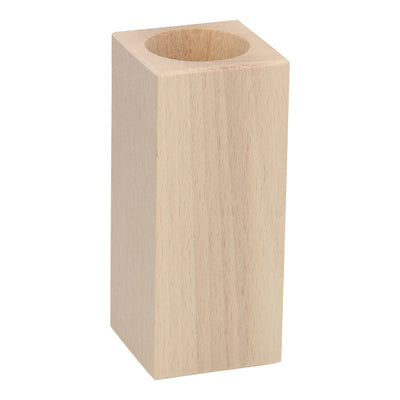 Playwood waxinelichthouder vierkant beukenhout, 13cm