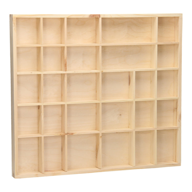 Small foot houten letterbak rechthoek groot