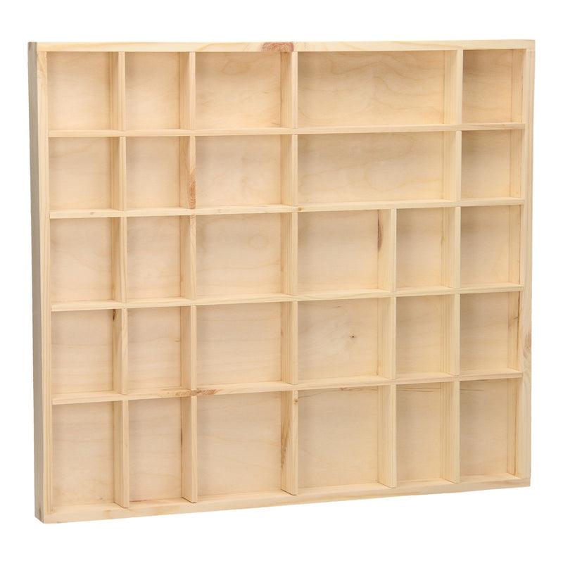 Small foot houten letterbak rechthoek groot
