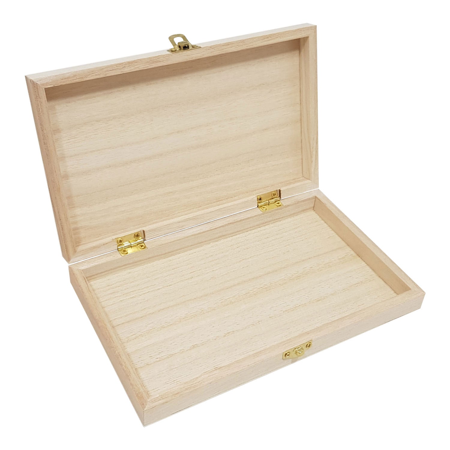 Playwood kist rechthoek met deksel paulownia hout