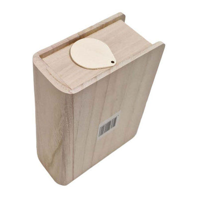 Playwood houten spaarpot boekvorm paulownia