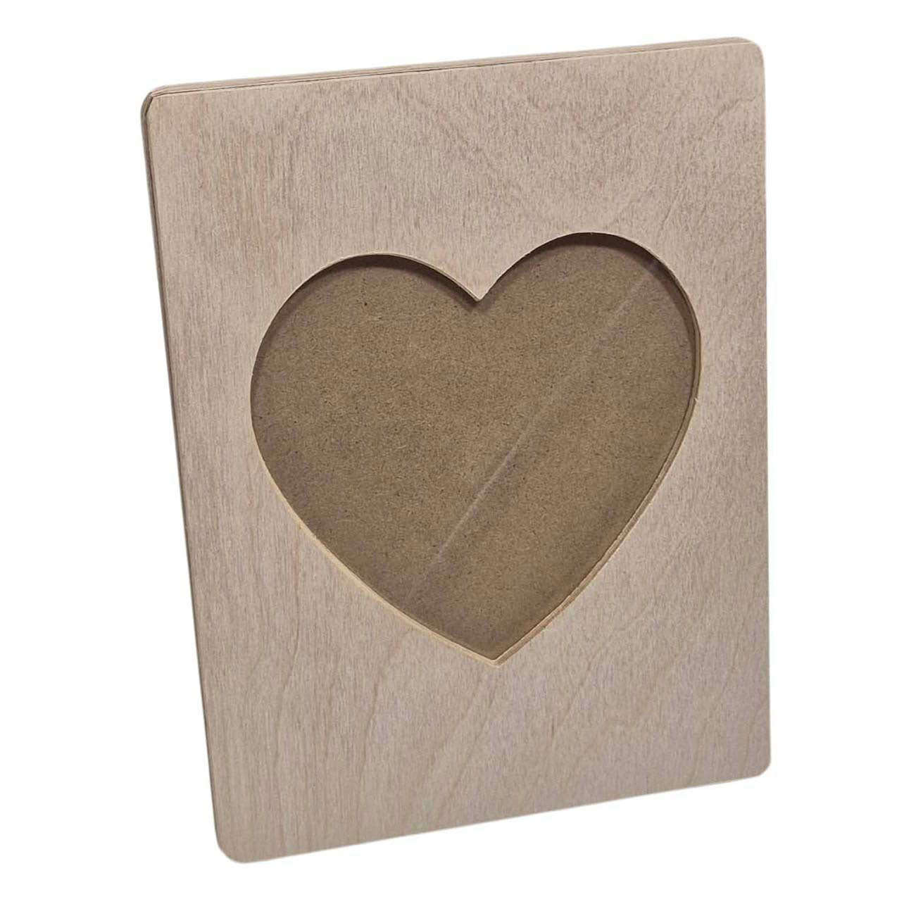 Playwood houten fotolijst hart