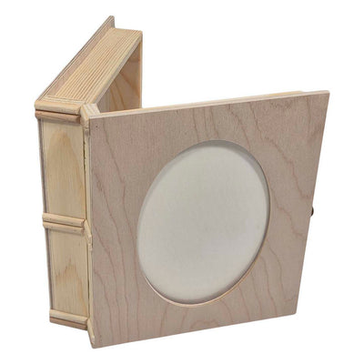 Playwood houten kist boekvorm met fotolijst