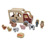 Playwood houten vormenauto boerderijdieren - afbeelding 2