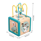 Playwood houten activiteiten kubus met kralenframe - afbeelding 2