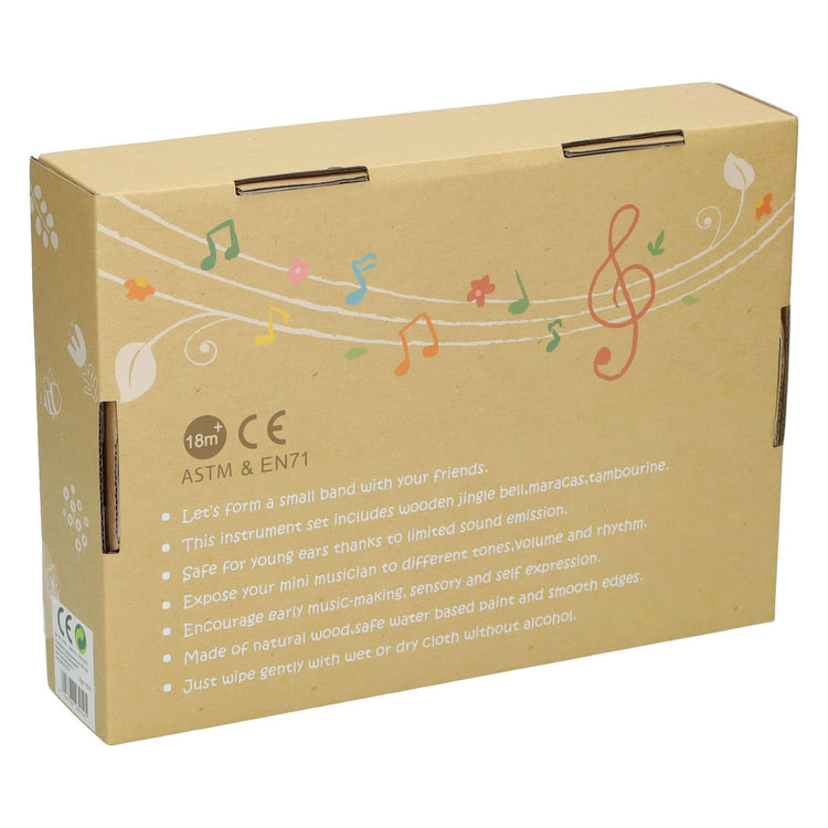 Playwood houten muziekset vlinder - 3dlg.