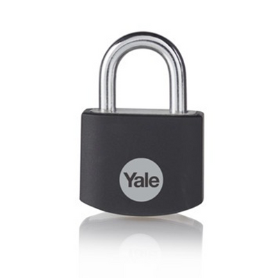 Yale 1065061 - hangslot 25mm alu zwart std | 6 stuks