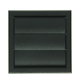Renson 1069265 - opbouw dampkaprooster pvc 733 (154x154) str 9005 (zwart) | 2 stuks - afbeelding 1