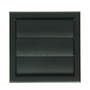 Renson 1069265 - opbouw dampkaprooster pvc 733 (154x154) str 9005 (zwart) | 2 stuks - afbeelding 1