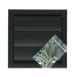 Renson 1069265 - opbouw dampkaprooster pvc 733 (154x154) str 9005 (zwart) | 2 stuks - afbeelding 3
