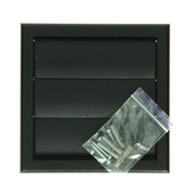 Renson 1069265 - opbouw dampkaprooster pvc 733 (154x154) str 9005 (zwart) | 2 stuks - afbeelding 3