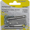 Mack 1013352 - 2 meubelpaumellen links vernikkeld h 50 x b 40 mm | 5 stuks