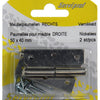 Mack 1013465 - 2 meubelpaumellen rechts vernikkeld h 50 x b 40 mm | 5 stuks