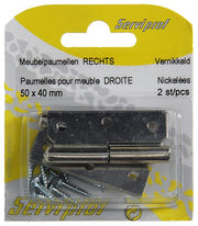 Mack 1013465 - 2 meubelpaumellen rechts vernikkeld h 50 x b 40 mm | 5 stuks - afbeelding 2