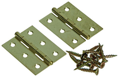 Mack 1013338 - 2 smalle scharnieren messing h 50 x b 30 mm | 5 stuks