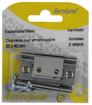 Mack 1013560 - 2 scharnieren voor vouwdeur vernikkeld h 50 x b 40 mm | 5 stuks - afbeelding 2