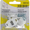 Mack 1015811 - 2 rolsnapsloten wit kunststof | 10 stuks