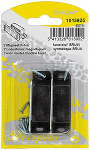 Mack 1015925 - 2 magneetsloten, zwaar model, kunststof bruin | 10 stuks - afbeelding 2