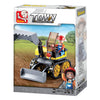 Sluban town graafmachine mini excavator bouwspeelgoed kinderen vanaf 6 jaar – constructiespeelgoed modelbouw – bouwdoos met 132 bouwstenen – m38-b0377c
