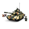 Sluban modelbricks army grote gevechtstank bouwspeelgoed – constructieset modelbouw – bouwdoos met 758 bouwstenen – m38‑b0756 vanaf 8 jaar