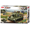Sluban army wwii m26 pershing tank bouwspeelgoed – constructiespeelgoed modelbouw – bouwdoos met 742 bouwstenen – m38-b0860 vanaf 8 jaar