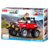 Sluban town rode jeep bouwspeelgoed kinderen vanaf 6 jaar – constructiespeelgoed modelbouw – bouwdoos met 135 bouwstenen en 1 minifiguur – m38-b0902