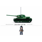 Sluban wwii t-34-85 tank bouwspeelgoed kinderen vanaf 8 jaar – constructiespeelgoed modelbouw – bouwdoos met 497 bouwstenen – m38-b0982 - afbeelding 3