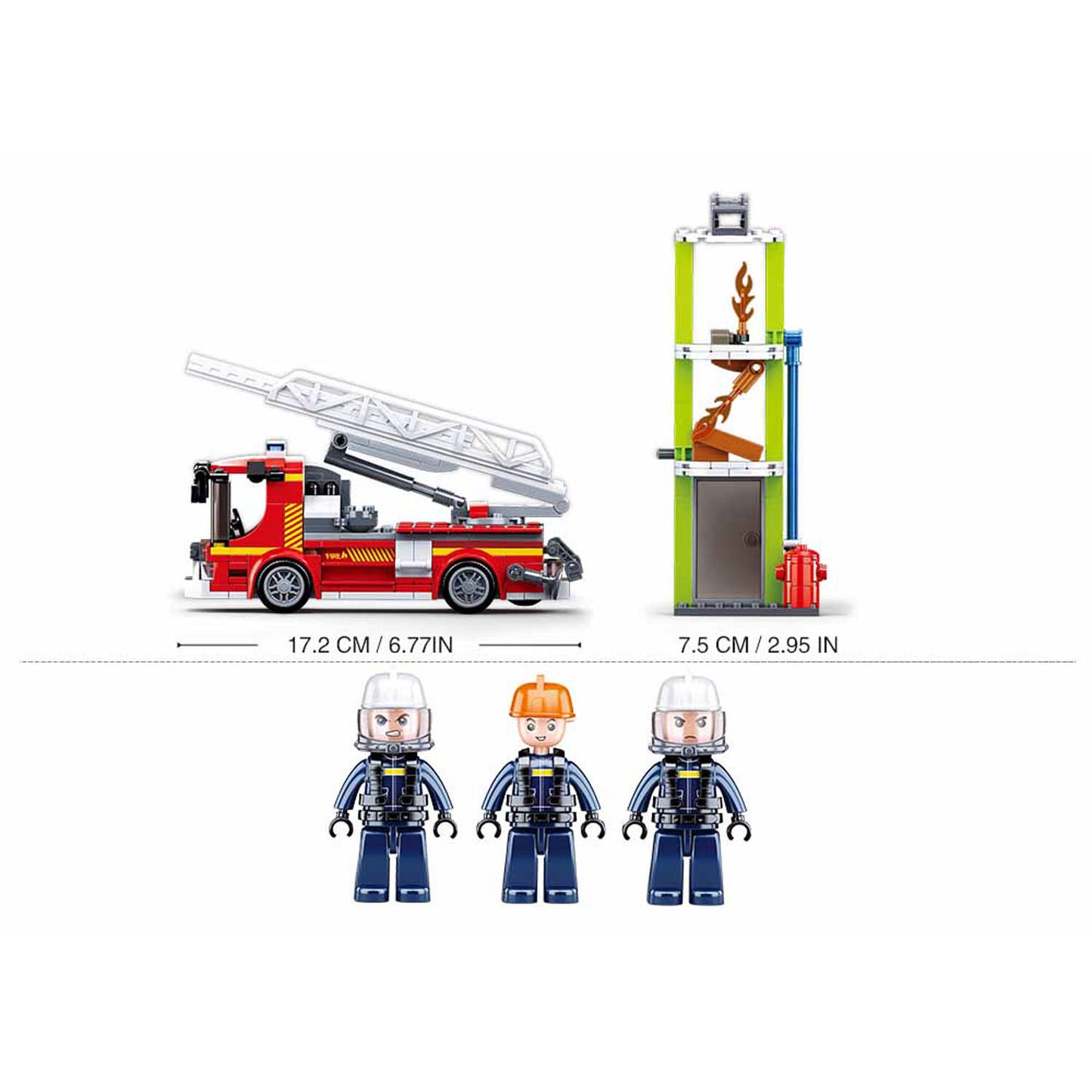 Sluban brandweer ladderwagen oefening