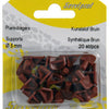 Mack 1015840 - 20 plankdragers kunststof bruin ø 5 mm | 5 stuks