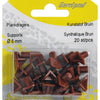 Mack 1015841 - 20 plankdragers kunststof bruin ø 6 mm | 5 stuks