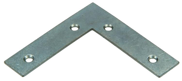 Mack 1013586 - 8 platte winkelhaken verzinkt 75x75x18x2mm | 10 stuks
