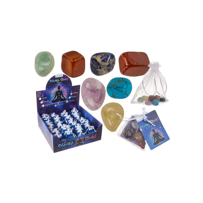 Out of the blue chakra stenen set a 7 stuks 1,5x1cm
