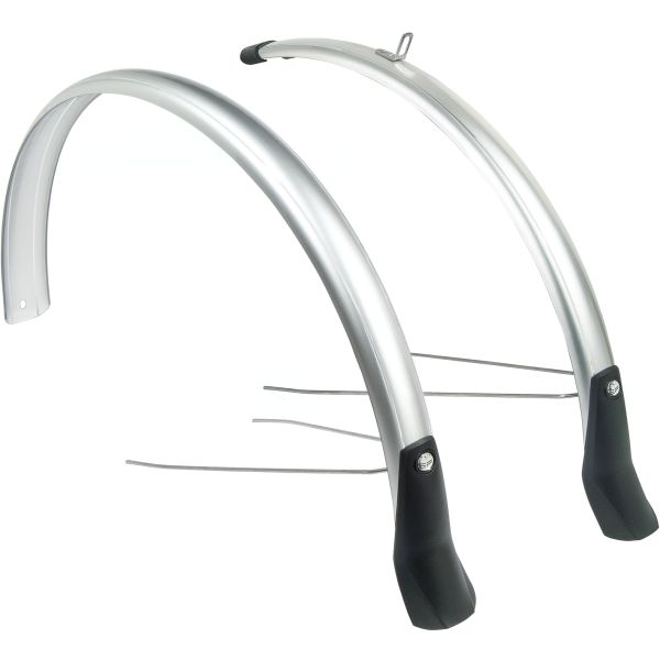 Eurofender Spatbordset Snello 28 x 51 mm zilver