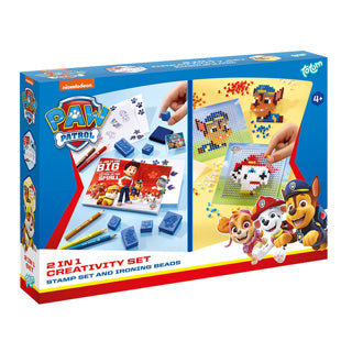 Totum paw patrol 2in1 strijkkralen en stempels | 3 stuks