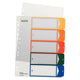 Numerieke tabbladen leitz pc-printable 1291 kleurenassortiment pp (polypropeen)