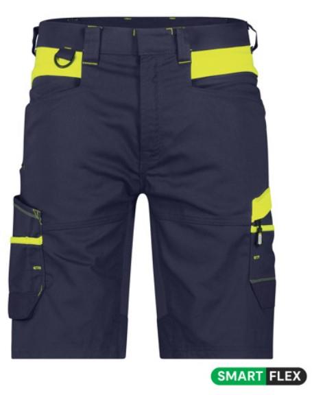Dassy broek hong kong p k 245gr nachtblauw fluogeel 48