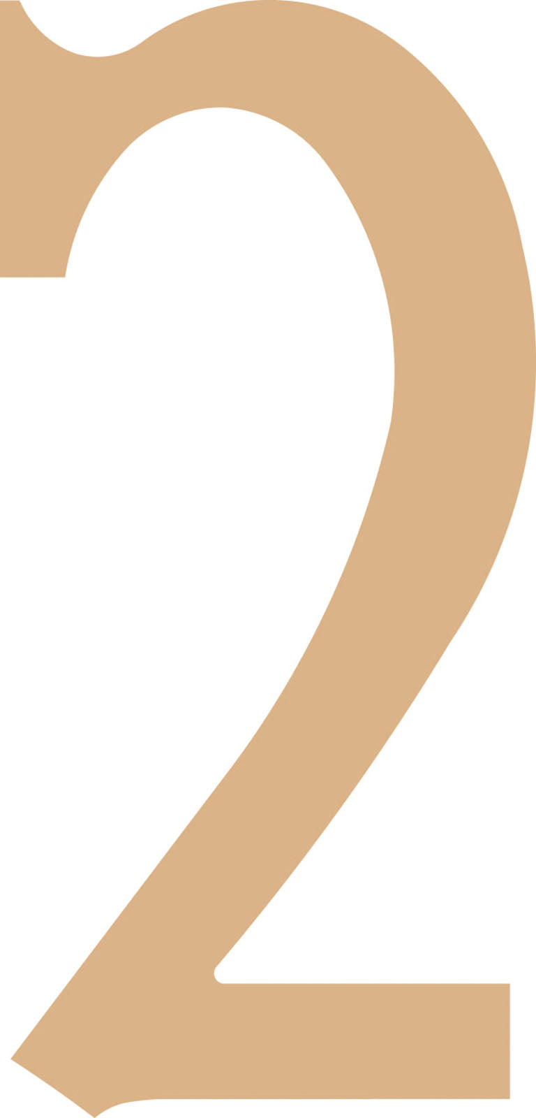 Vaessen creative • mdf cijfer ''2'' 21,8cm