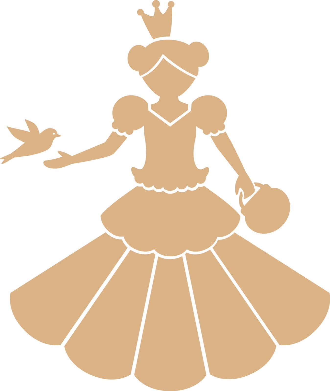 Vaessen creative • mdf xxl prinses 4mm