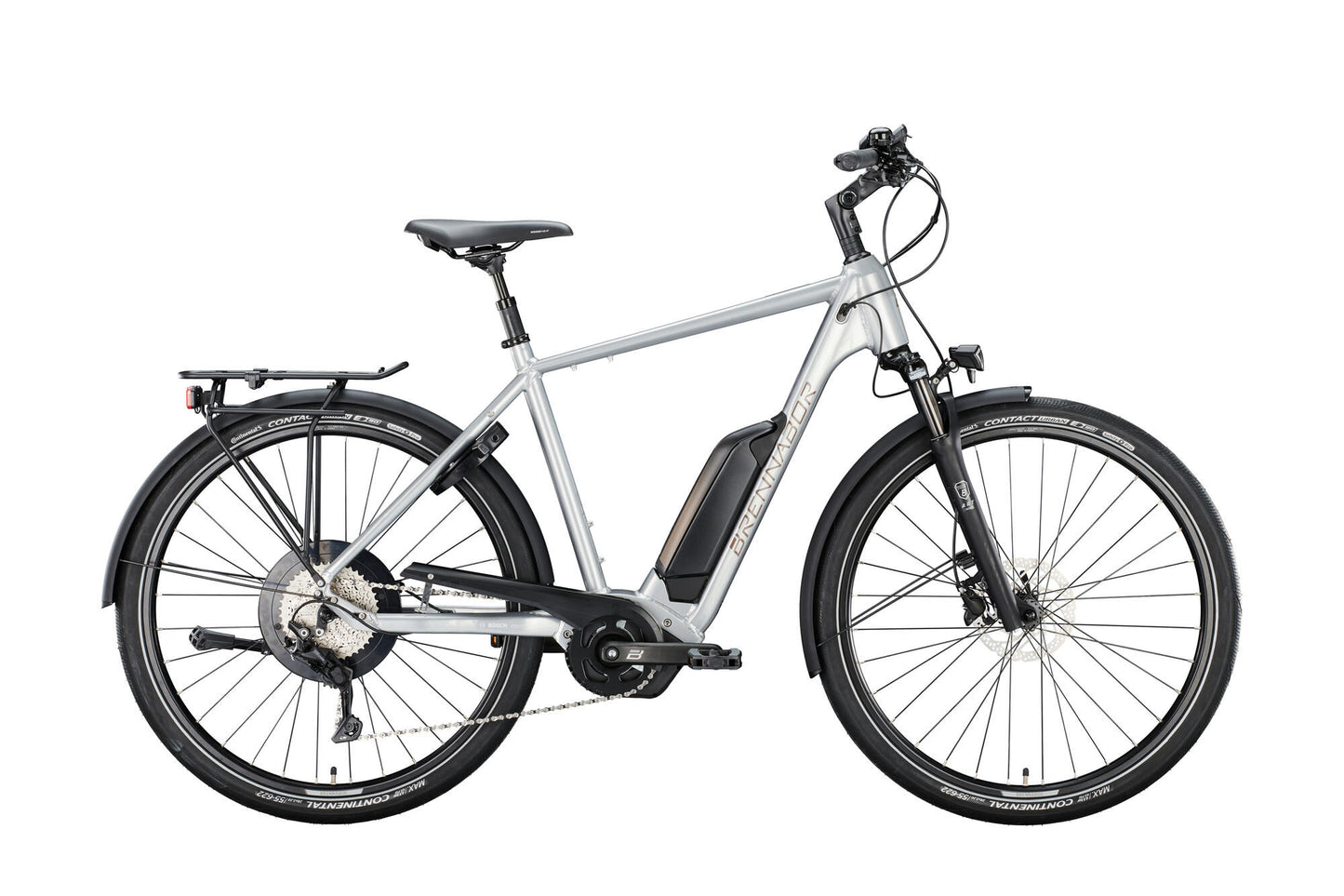 Brennabor elektrische trekkingfiets t-38e mod. 24 ebike trekk. t-38e 28 50 he. 8sp. silver brown