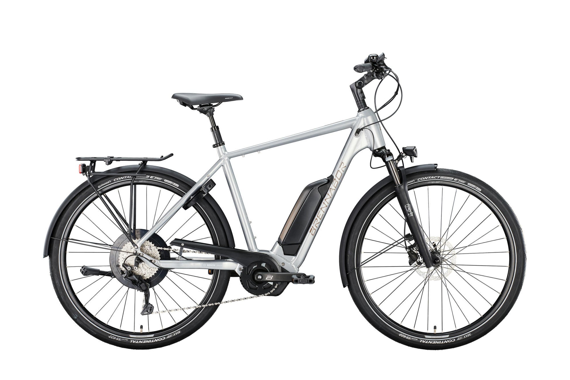 Brennabor elektrische trekkingfiets t-38e mod. 24 ebike trekk. t-38e 28 50 he. 8sp. silver brown